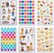 Stickers for Kids, Assorted Shapes, Animals and Smiley Faces (599 Stickers)